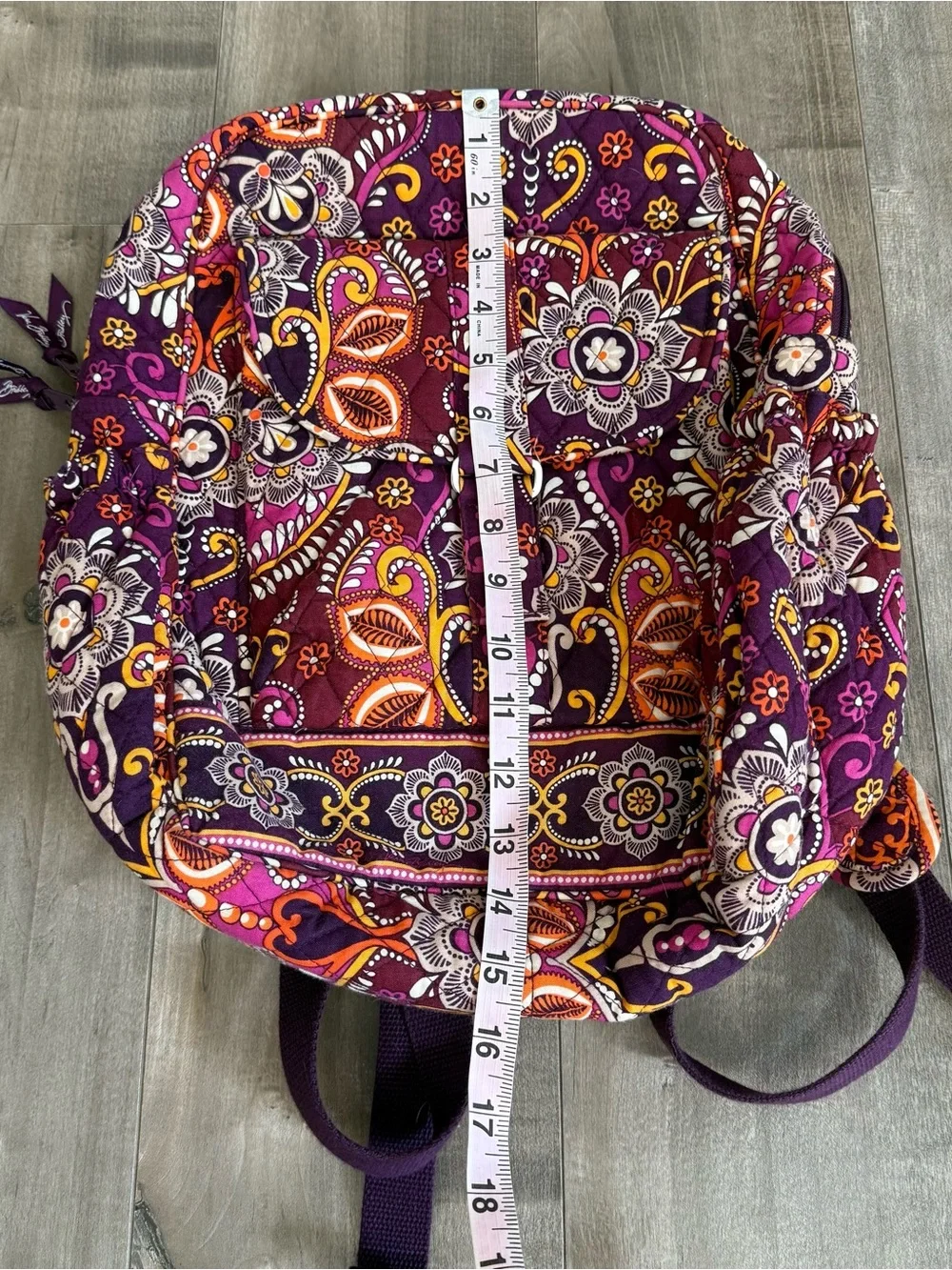 Vera Bradley‎ Safari Sunset Backpack Medium Bookbag Fall Paisley Floral RETIRED